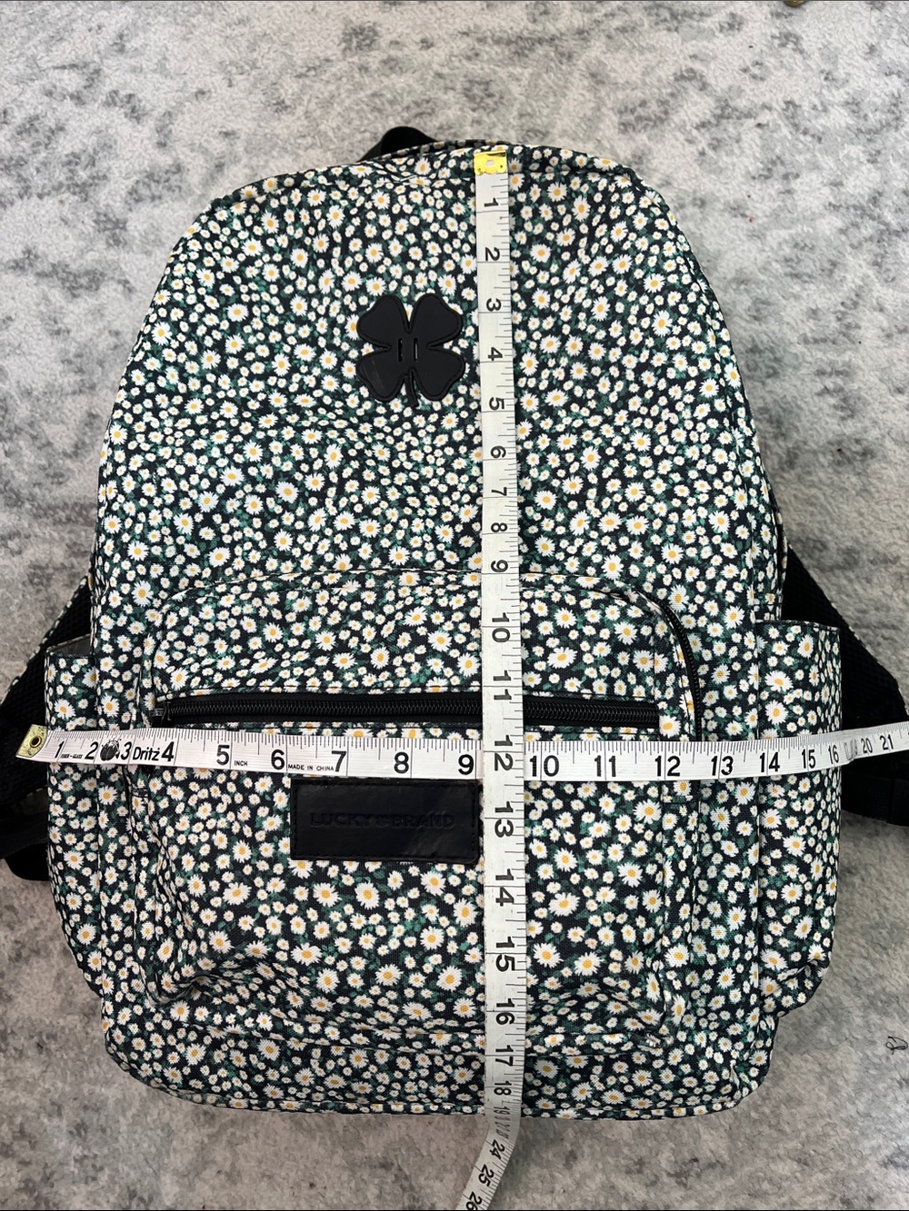 LUCKY BRAND DAISY BACKPACK CANVAS NYLON LARGE TRAVEL BAG - Picture 9 of 14